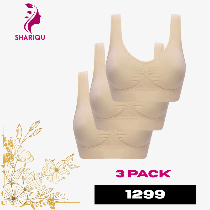 3-Pack Wireless Air Bra for Girls & Women