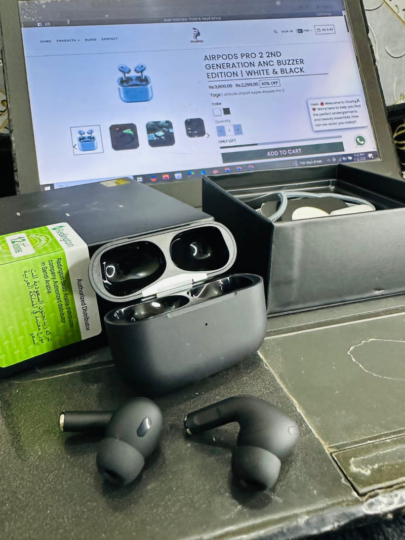 Airpods Pro 2 2nd Generation ANC Buzzer Edition | White & Black